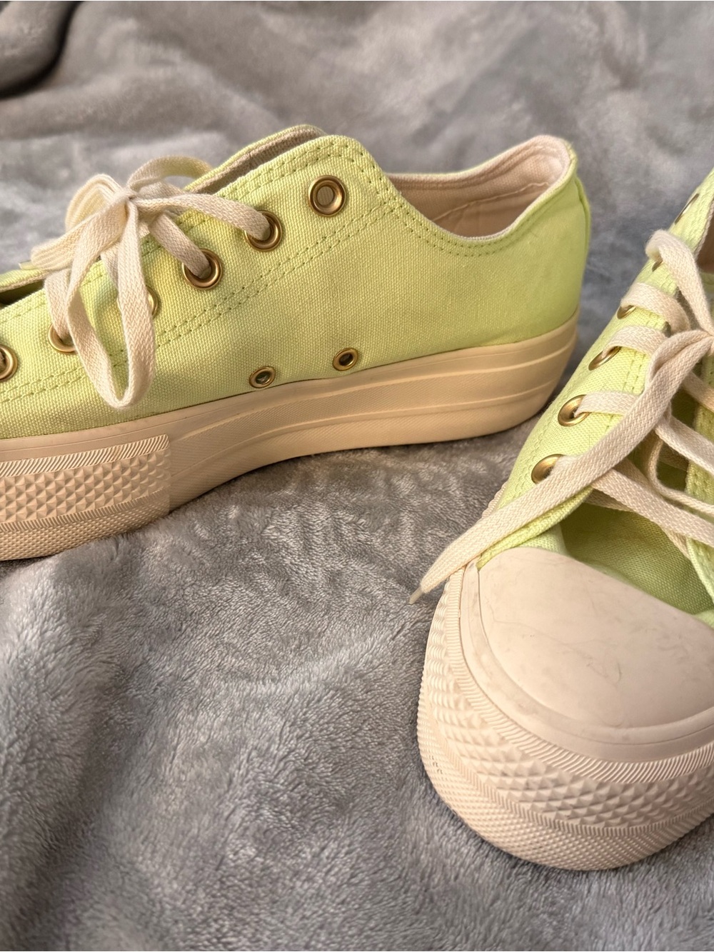 Converse Low-Top Canvas Sneakers in Lime Yellow - Picture 6 of 8